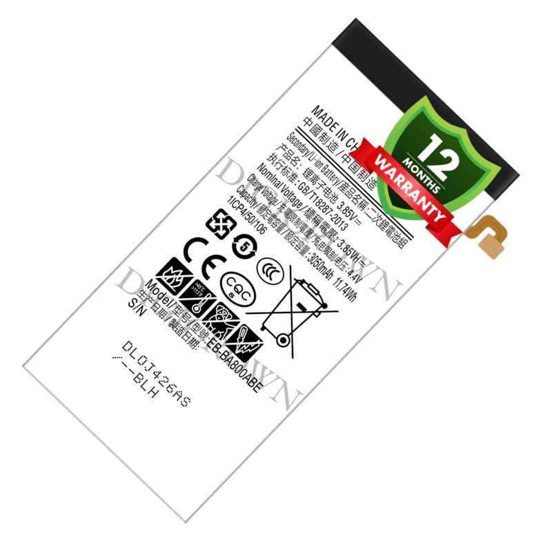 Image of Original EB-BA800ABE Battery Compatible for Samsung Galaxy A8 | A8 Duos (SM-A8000, SM-A800F) - (3050mAh) - 1 Year Warranty DF7