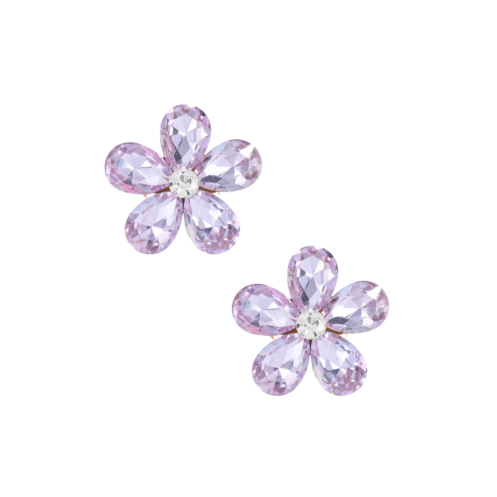 5PCS Crystal Flower Beach Bag Shoes Accessories Charms Alloy Glass Charms Compatible with Bogg Bags Women Accessories for Party and Birthday Gifts -