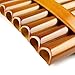 15 Pipes Brown Pan Flute G Key Chinese Traditional Musical Instrument Pan Pipes Woodwind Instrument (Right-Hand)