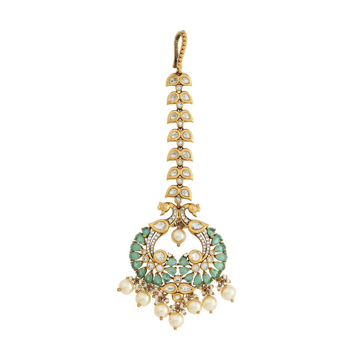 Fashion Jewellery Mint Victorian Polished Copper Kundan Tikka, Best for Bridesmaids, festive season & Special Occasion - 430944