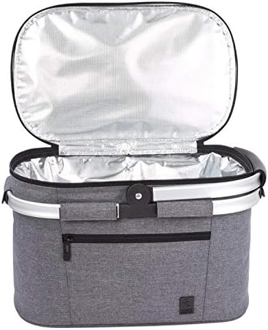 22L Cooler Bag Insulated Picnic Basket Isothermal Lunch Bag Shopping Baskets Cooler Box for Pinic Camping Hiking Beach Day Trip