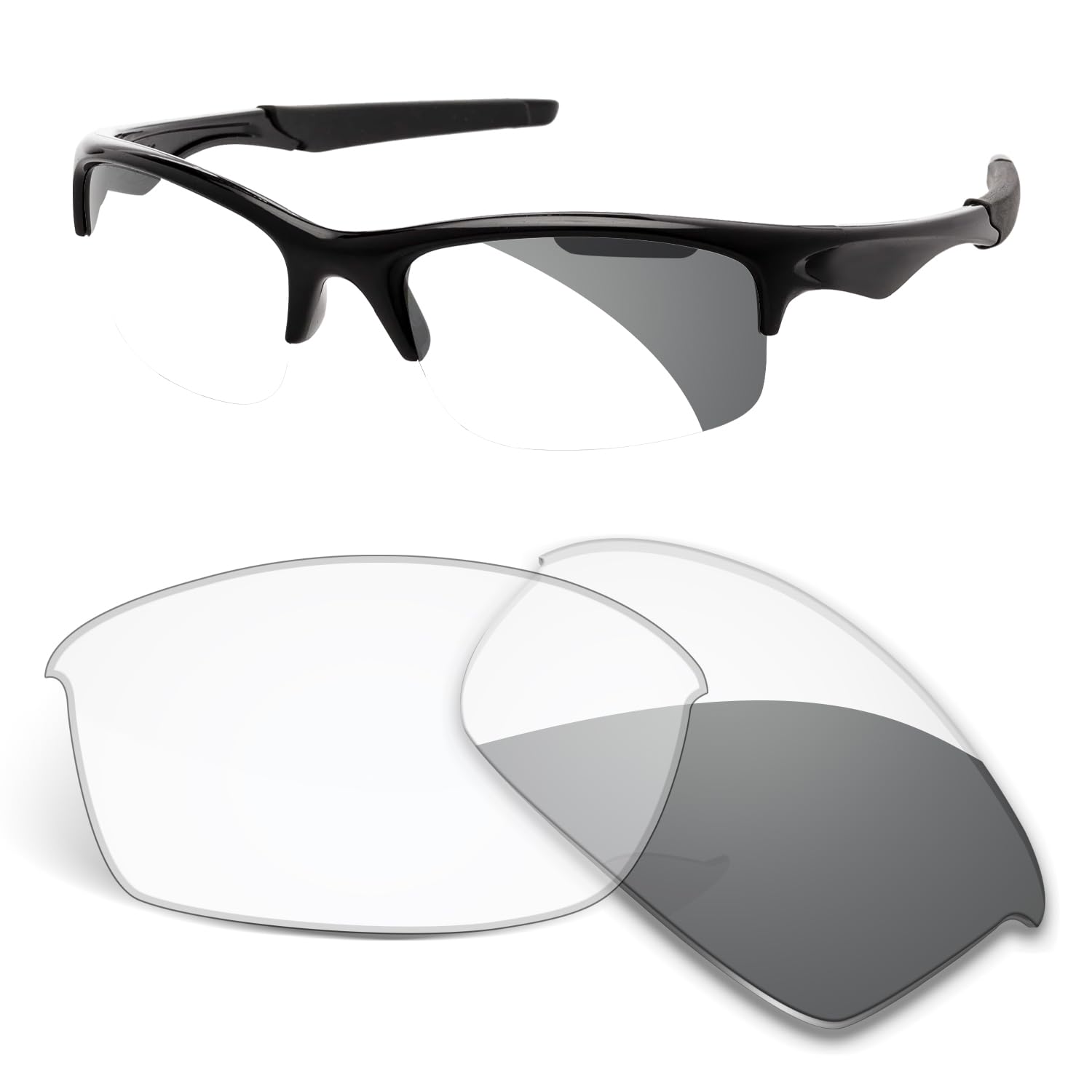Lentes de repuesto de 1,5 mm compatibles con gafas de sol Oakley Bottle Rocket OO9164 de 62 mm, antiarañazos