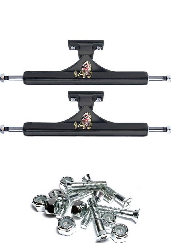 Slappy Truck Company ST1 Inverted Heroin Curb Killer Black Skateboard Trucks - 7.3