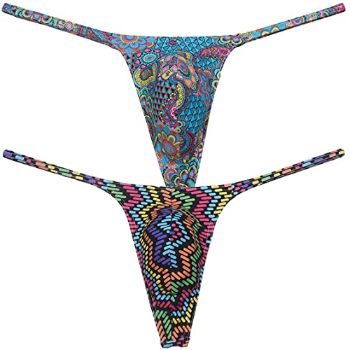 Men's G-Strings Bikini Underwear Slim Pouch Swim Thong Minimal Coverage Posing Tangas