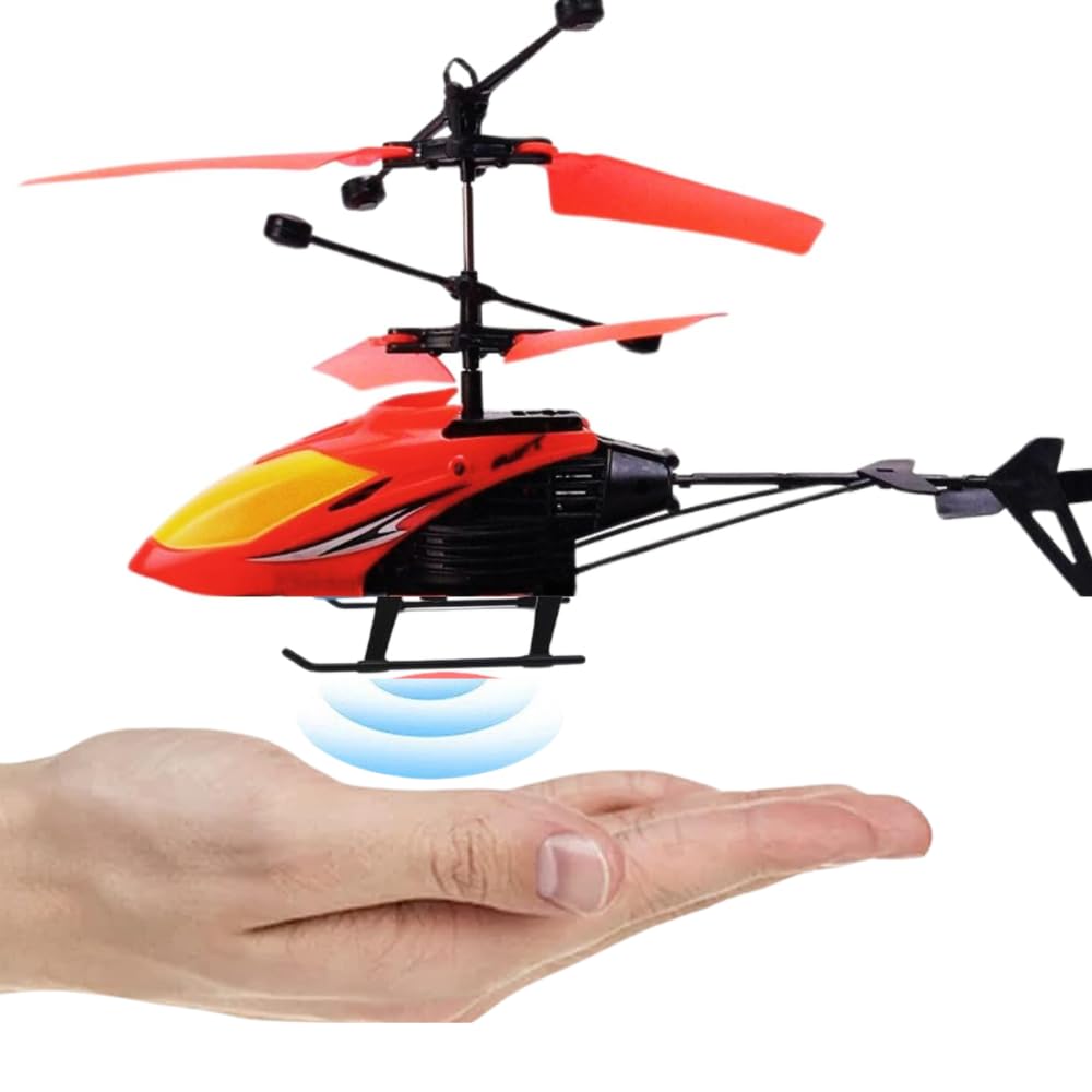 VRIKRION Remote Control Helicopter Flying Helicopter,Remote Control Helicopter for 6 + Years Boys Indoor and Outdoor Helicopter, Palm Sensing Helicopter with led Lights (Pack of 1) (RED) (B0D8STXS8J) Amazon Price History, Amazon Price Tracker