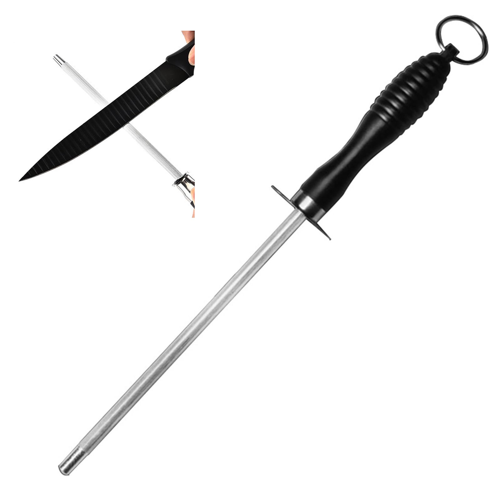 10 Inch Kitchen Knife Sharpening Steel Sharpening Rod Knife Sharpener Tool for Home Restaurant 1