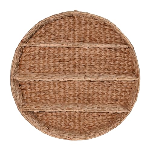 happimess Annulus 3-Shelf Circular Hyacinth Wall Rack 24.6 Natural