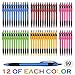 Sikao Pens Bulk, 60 Pack Gripped Slimster Ballpoint Pens Black Ink 1.0mm Medium Point Smooth Writing, Click Pens with Comfort Grip for Teachers, Students, Restaurant Servers, School & Office Use