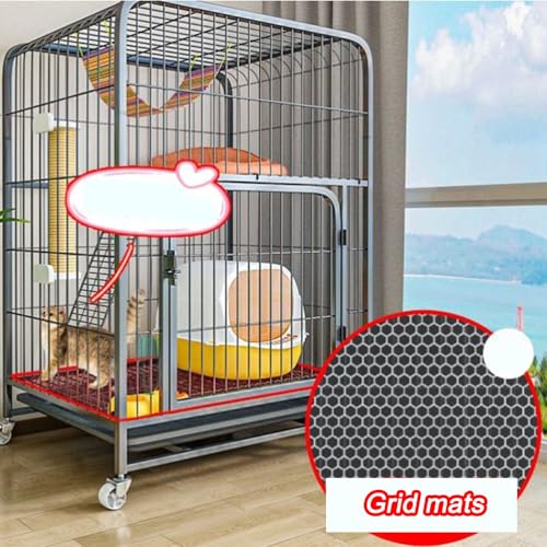 Enclos pour chat de balcon avec plateformes et roue d'exercice
