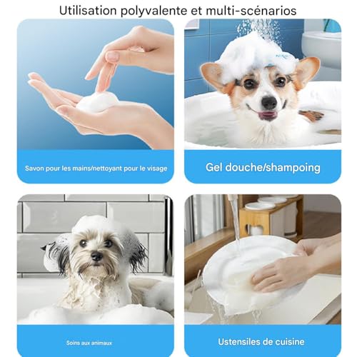 Machine à mousse électrique pour chiots et brossage de douche pour chat - 7