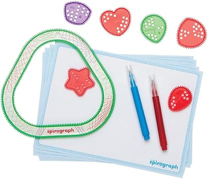 Spirograph 10 Piece Set - Fun Shapes | Create Endless Designs | Fun Drawing Set | Create Beautiful & Unusual Patterns | Great Arts & Crafts Activity | for Ages 6+