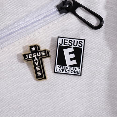 Image of Cross Brooch Pin for Women Men Cute Cross Brooch Metal Badge Pin Laple Religious Faith Brooches and Pins Hat Bag Shirt Decoration Jewelry Easter Pack