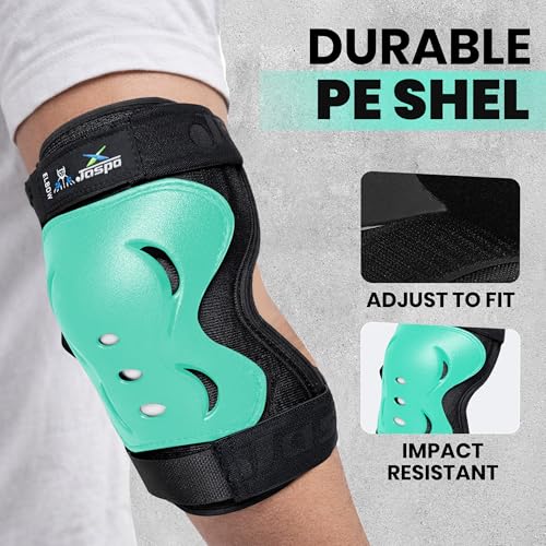 Image of Jaspo Tyro Complete Protective Gear Set for Kids | Helmet with Knee Pads, Elbow Pads & Wrist Guards for Skating, Cycling & Skateboarding (6-14 Years)