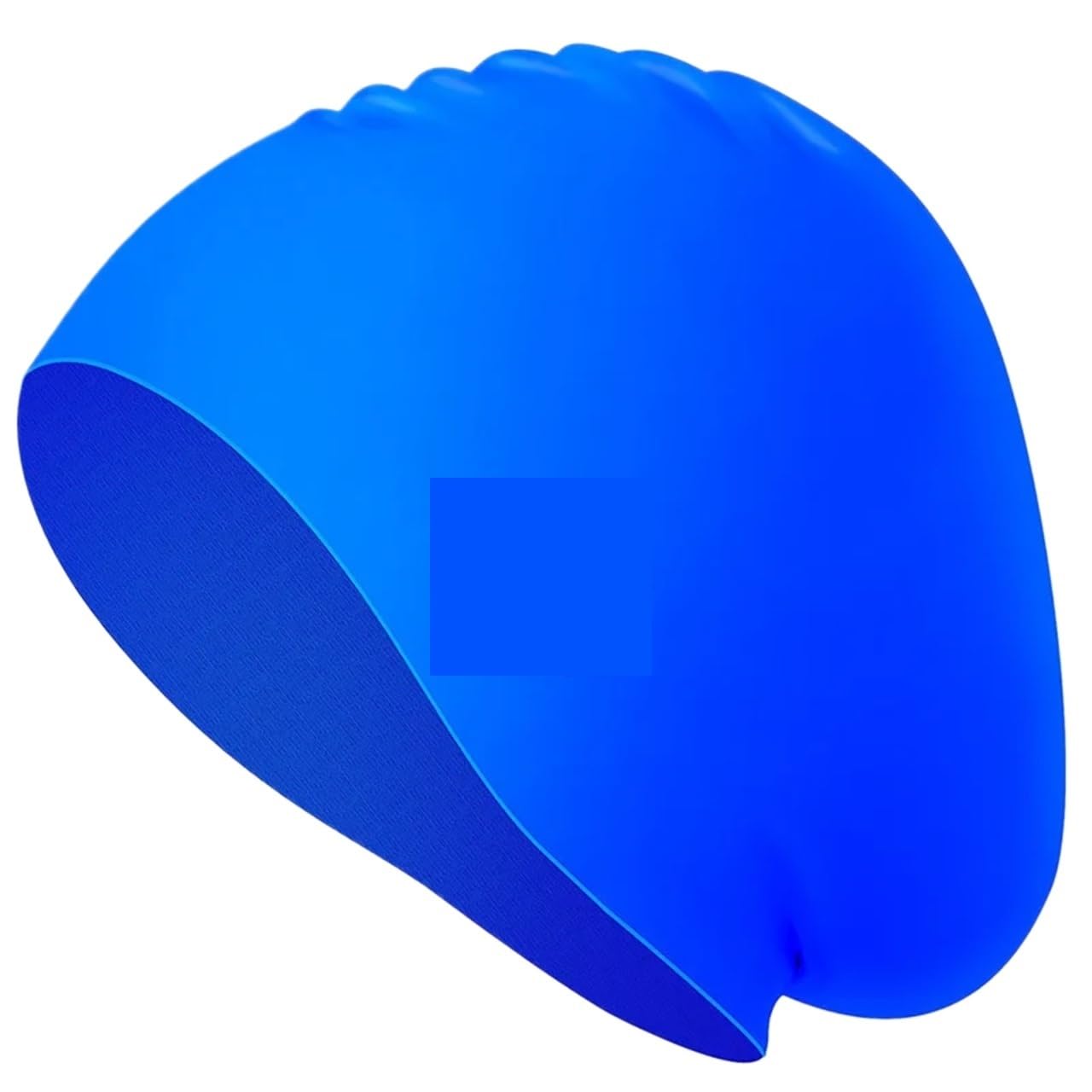 1 pz elastico in silicone cappello da nuoto in gomma impermeabile proteggere le orecchie capelli lunghi sport piscina cappello cuffia da nuoto pura