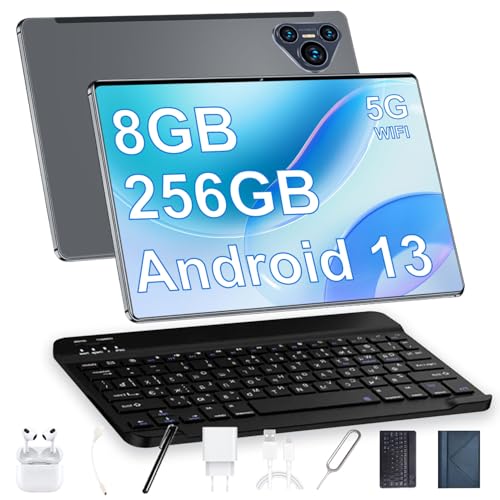 Image of 2025 New P70 Android 13.0 Tablet 10.1 inch Tablets HD 3200 * 2800 in-Cell Full Screen Android Personal Computer pad, 8GB RAM + 256GB ROM,8800mAh, 3G /4G /5G WiFi Tablet PC (Grey)