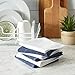 DII Basic Chef Collection, Assorted Terry Kitchen Towel Set, Dishcloth Set, French Blue, 6 Piece