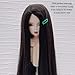 BJD Doll Hair, Soft High Temperature Silk Doll Hair Synthetic Hair Extensions Doll Wig for 7 to 8in Doll (Black)