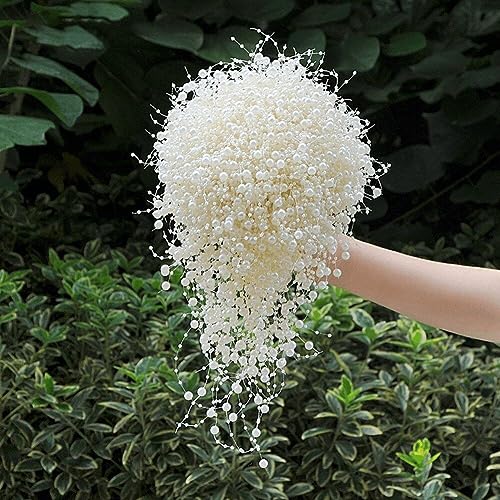 Ramo artificial de perlas Hrippy para fiesta de bodas romántica 7