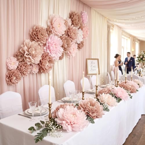 Image of Cholemy 24 Pcs Tissue Paper Flowers