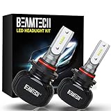 BEAMTECH H11 LED Headlight Bulbs, 6500K 8000 Lumens Extremely Super Bright H8 H9 COB LED Chips Conversion Kit,Xenon White