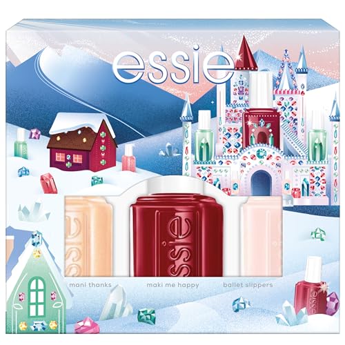 Essie Mini Trio Kit (n.º 570 Mani Thanks, nº 427 Maki Me Happy, n.º 6 Ballet Slippers), 3 x 5 ml