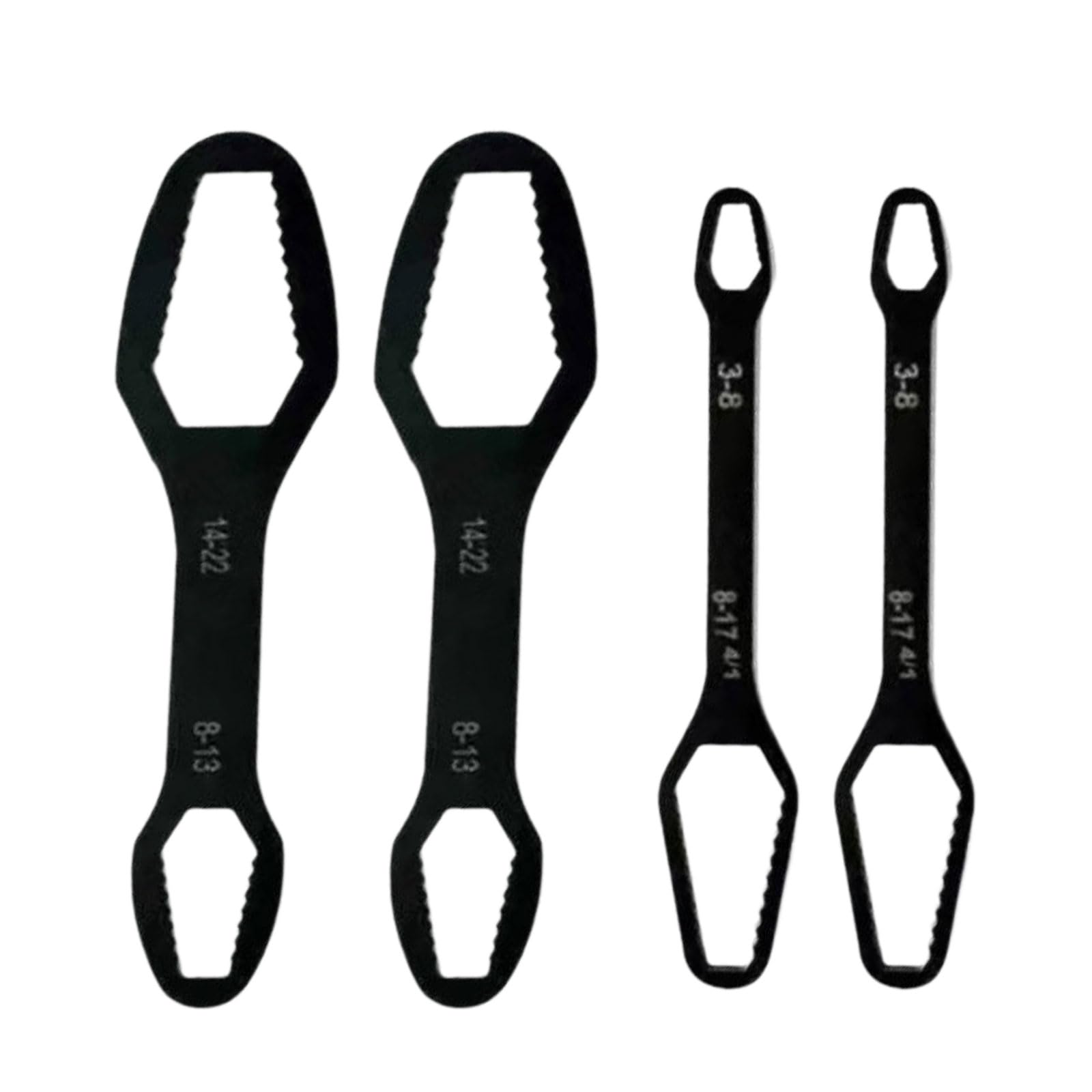 ljhnba Industrial Strength Adjustable Wrenches Set 4Pcs 8-22Mm Resistant Technician Equipment for Hard Job Plated Adjustable Wrenches