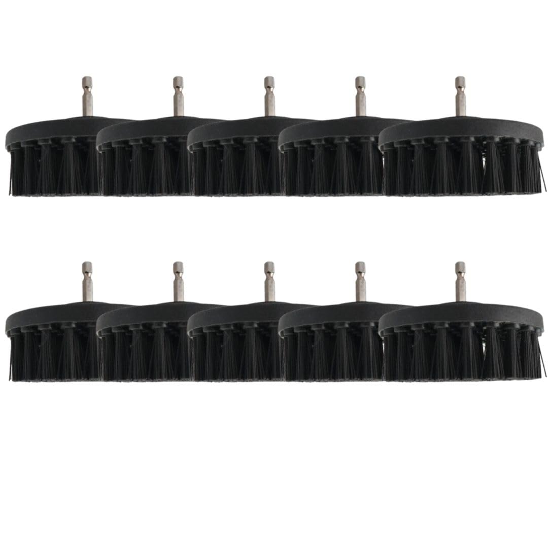 AutoFullCar Brosse de perceuse multifonction pour nettoyage de voiture, tissus d'ameublement, maison, nettoyage de garnitures, jantes, carrelage, céramique, grès, 10 cm de diamètre (10)