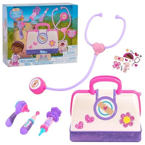 DOC MCSTUFFINS Disney Junior Toy Hospital Doctor's Bag Set, 7-piece Dress Up and Pretend Play Doctor Kit, Officially Licensed Kids Toys for Ages 3 Up Cover