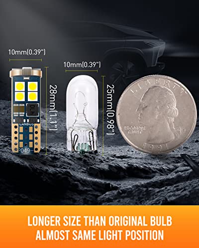 Bombillas LED 168 194 Blanco Xenón 6500K Pack 2 miniatura 5