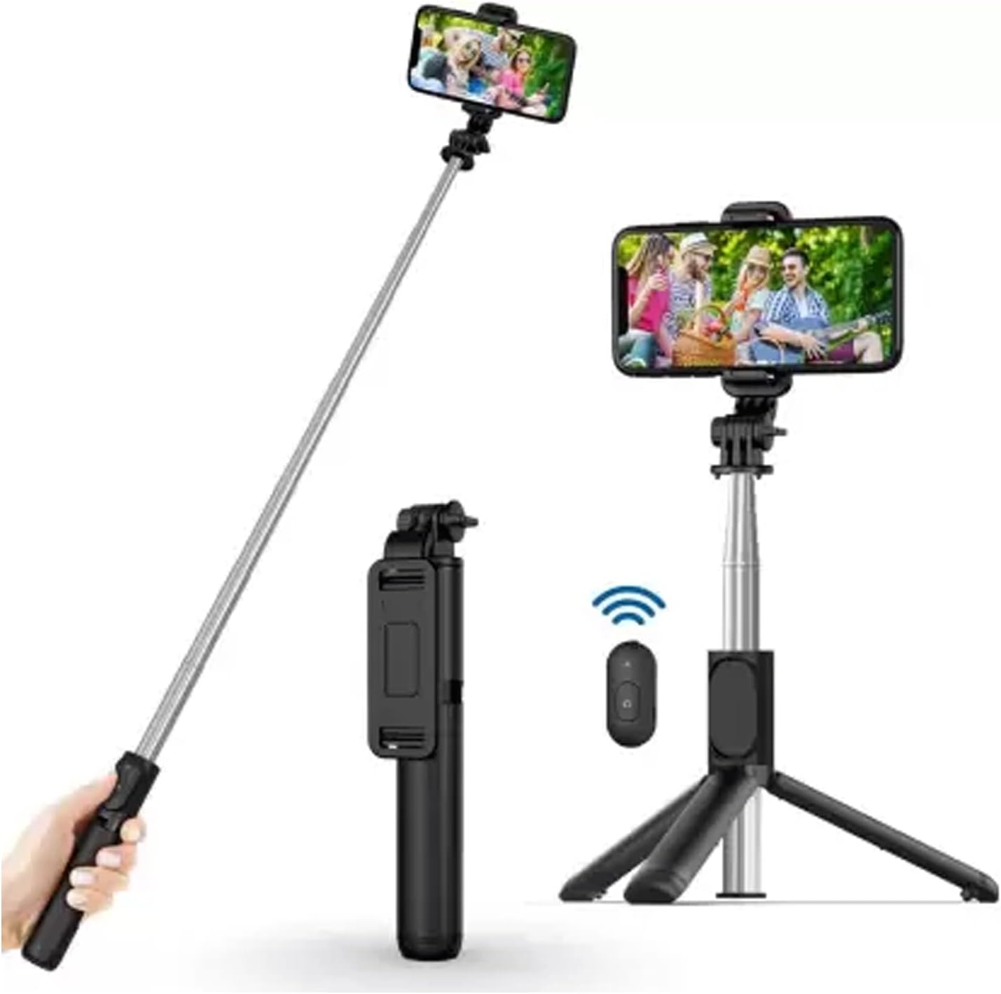 Selfie Stick, Extendable Selfie Stick Tripod with Wireless