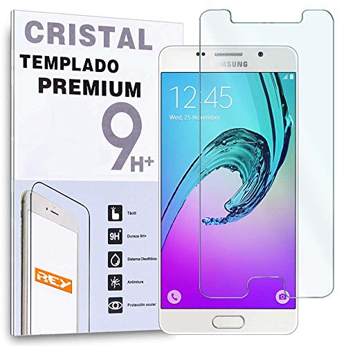 REY Protector de Pantalla para Samsung Galaxy A5 2016 Cristal Vidrio Templado Premium