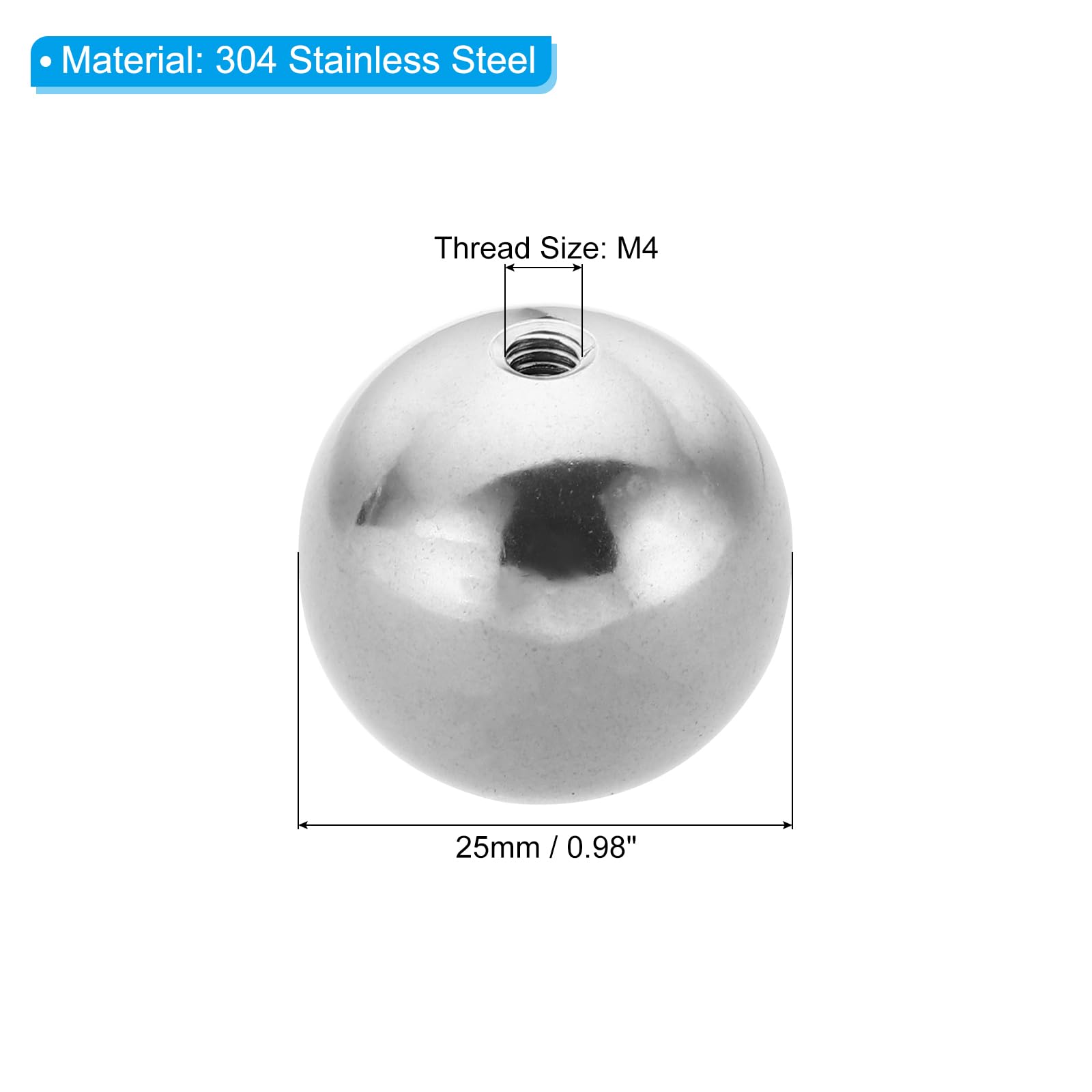 PATIKIL M4x25mm Ball Nuts Knob - Image 2