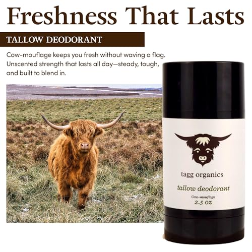 Image of Natural Tallow Deodorant, Cow-Mouflage (Unscented), 2.5 oz