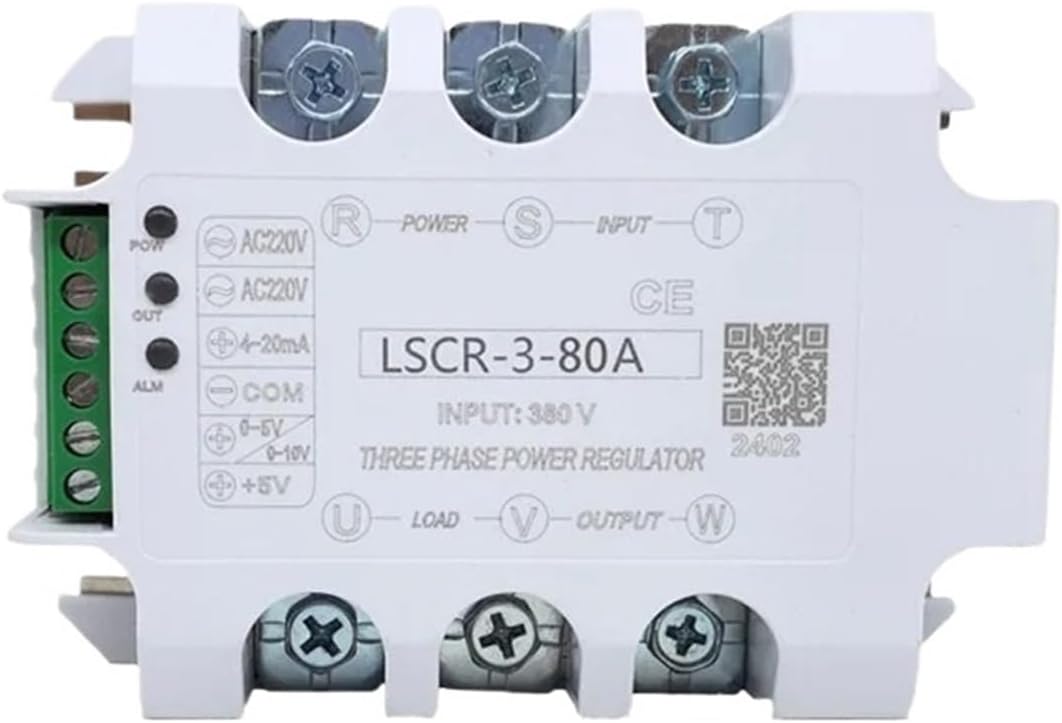 Single-Phase Three-Phase AC Solid-State Voltage Regulator 10A-200A Power Regulation Thermostat 4-20MA Potentiometer Control(Radiator H-150)