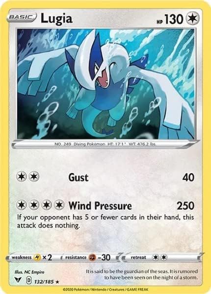 Pokemon - Lugia 132/185 - Vivid Voltage - Legendary - Holo Rare Card
