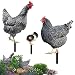 Générique Chicken Garden Stake – Chicken Stakes Set | Decorative Garden Stakes Chickens, 3 x wetterfeste Eisen-Hen Chicks Spikes für Landscape, Easter, Kitchen Lawn