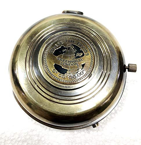 Brújula Náutica de Bolsillo Analógica de Latón 3" miniatura 3