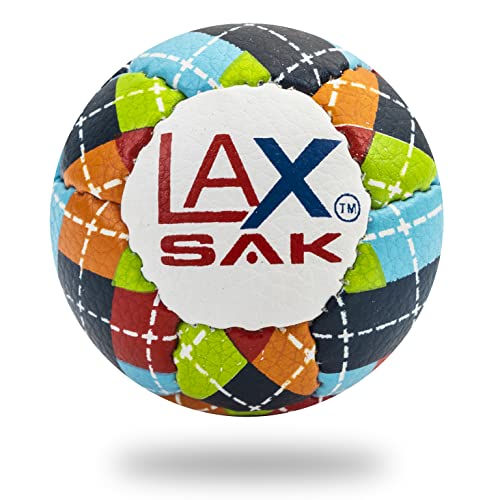 Lacrosse Sak Soft Practice Lacrosse Balls - Same Weight & Size as a Regulation Lacrosse Balls, Great for Indoor & Outdoor Practices, Less Bounce & Minimal Rebounds - Argyle, 1 Pack