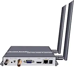 ISEEVY Decodificador WiFi H.265 H.264 SDI com saída HDMI VGA SDI para exibição de anúncios, decodificação de codificador IP, decodificação de fluxo de rede suporta RTMP RTSP RTP UDP HTTP