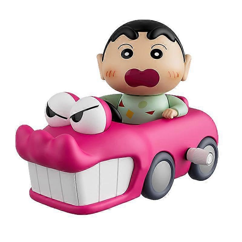 NAVIXA Shinchan Cartoon Toy Car for Kids, Multicolor | Cute Wind-Up Racing Car, Moving Wheels, Mini Vehicle Toy, Birthday Gift