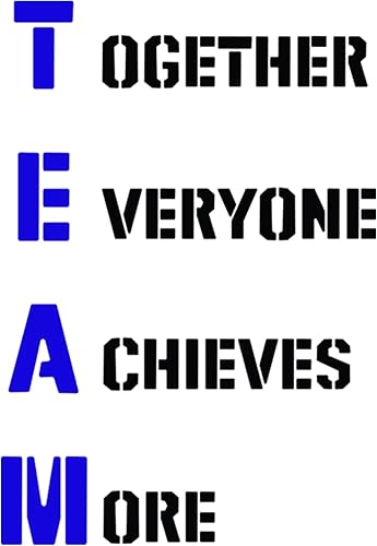 Calcomanías de vinilo para pared, para oficina, sala de reuniones, contabilidad, citas inspiradoras, motivación de oficina, (equipo)