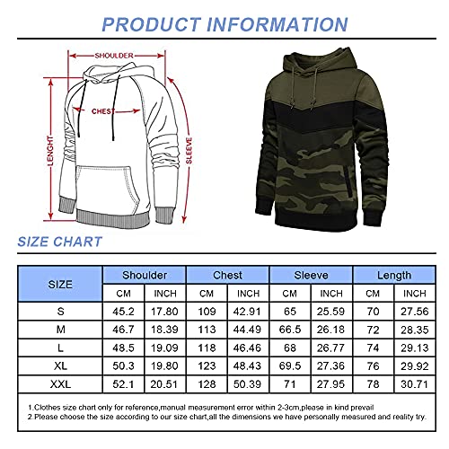 AOTORR Men’s Fleece Hoodie Pullover Casual Hooded Sweatshirt Contrast Color Top with Kanga Pocket - Image 6