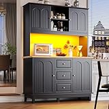 Photo Gallery kebnor mobile alto di alta qualità con illuminazione a led e controllo app (120 × 40 × 180 cm), moderno mobile da soggiorno con 4 ante e 3 cassetti, vetrina da cucina con funzione luce musicale e Photo Gallery kebnor mobile alto di alta qualità con illuminazione a led e controllo app (120 × 40 × 180 cm), moderno mobile da soggiorno con 4 ante e 3 cassetti, vetrina da cucina con funzione luce musicale e