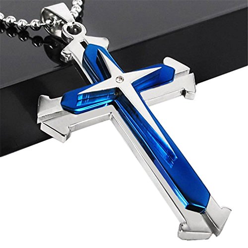 Men Titanium Steel Cross Necklace