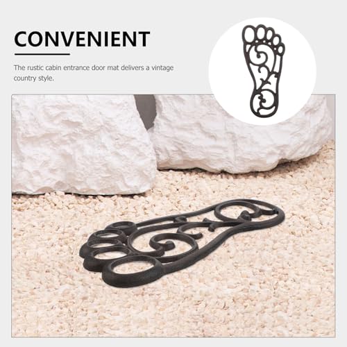 Tapis de porte fonte extérieur pour pelouse : pierre de marche robuste et résistante