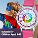 Imagen de KDM Relojes Niña Set Reloj de Pulsera Deportivo Impermeable Dibujos Animados para Chicas Niñas Relojes Cuarzo Analógico Moda Diseñador Elegantes Niños Rojo