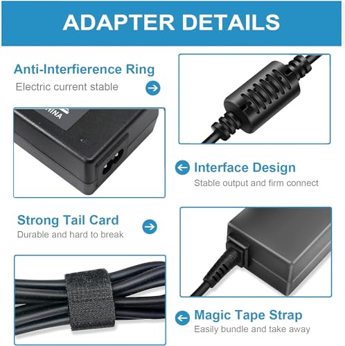 Image of 90W 19.5V 4.7A AC Adapter Laptop Charger for Sony Vaio PCG-3J1L VPCCW21FX VGN-CR240E VPCF236FM PCG-61A14L PCGA-AC19V10 VGP-AC19V10 VPCEH11FX SVE14118FXW VGN-A PCG-GRX Sony Bravia- with Cable