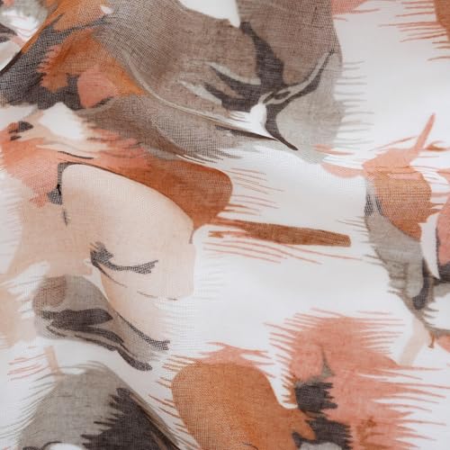 JERLA Large Boho Scarf for Women Lightweight Floral Printed Scarves Fall Winter Fashion Fringed Shawl wraps2