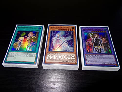 Yu-Gi-Oh! Complete Witchcrafter Deck with Ultra Pro Sleeves and Deck Box Tournament Ready Master Duel Links