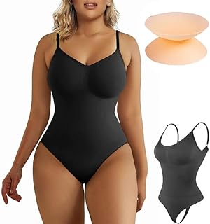SHAPERX Shapewear for Women Set:Comes with BRA Invisible Breasts and Tummy Control Sculpting Thong Control V-Neck Corset B...